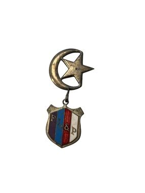 Vintage Fraternal Order FL&P Medal Crescent Five Point Star Collectible